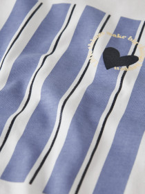 NAME IT T-shirt Falala White Purple Stripes